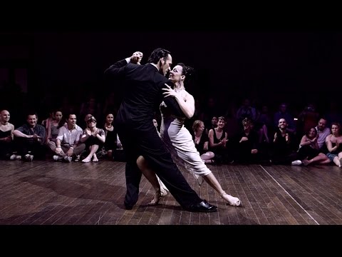  Anibal Lautaro  and  Valeria Maside  are  dancing  to  the  vals  "  Anibal troilo  "  or  "  Imaginacion  "  by  Alfredo De Angelis  at  Brussels Tango Festival  in  2015