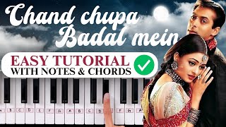 Download lagu Chand Chhupa Badal Mein - Easy Piano Tutorial With Notes & Chords - PIX Series - Udit N,Alka Y mp3