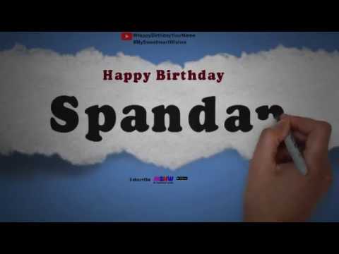Happy Birthday Spandan | Whatsapp Status Spandan