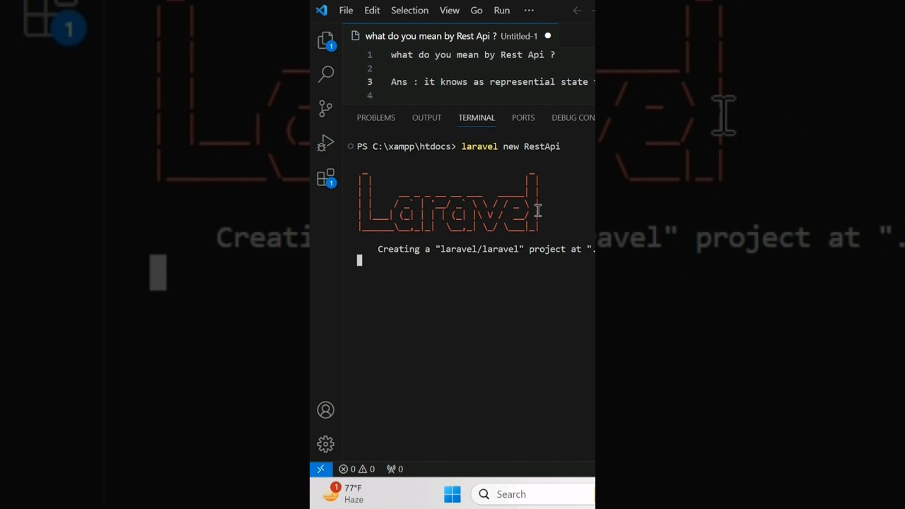 Setup a laravel application | Beginners #coding #laravel