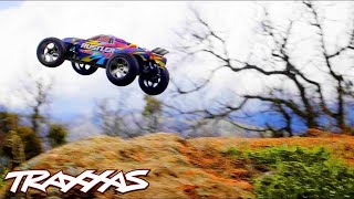 70mph RC Shreds Mountain Bike Course! | Traxxas Rustler VXL