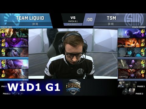 Liquid vs TSM | Week 1 Day 1 of S8 NA LCS Spring 2018 | TL vs TSM W1D1 G1