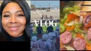 Vlog | First Football Game | Cooking Gumbo | Labor Day Vibes 