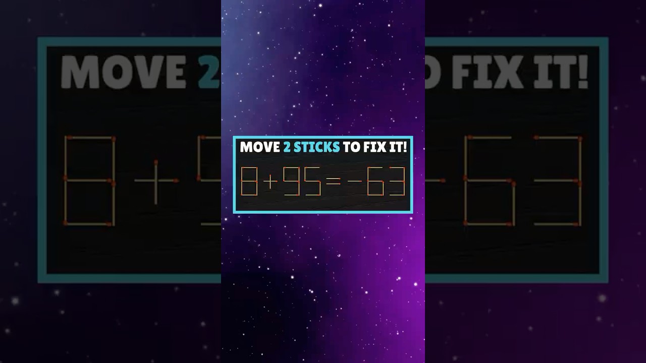 Solve This Puzzle by Shifting Only 2 Matches!