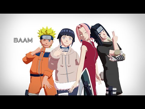 【NARUTO MMD】BAAM - NARUTO*HINATA*SAKURA*SASUKE (NARUHINA*SASUSAKU) (60fps,2K)