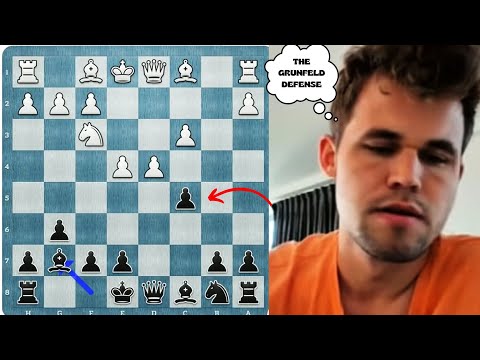 Magnus Carlsen zeigt uns, wie man die Grünfeld-Verteidigung spielt.