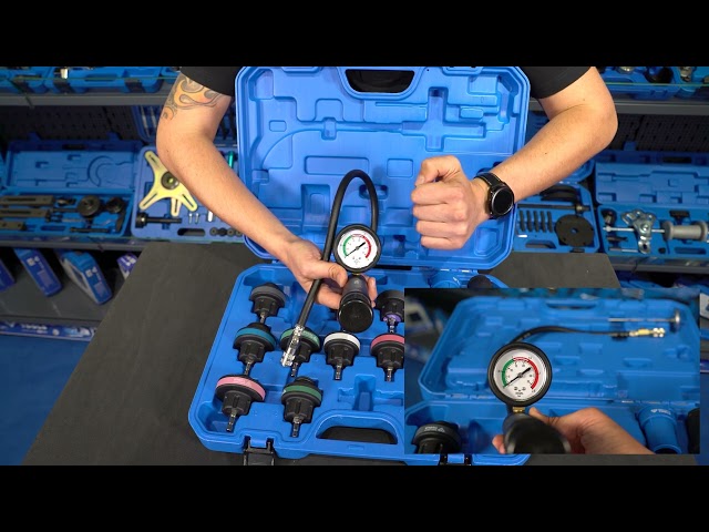 Vidéo teaser pour BRLLIANT TOOLS BT521200 Kühlsystem-Diagnose-Satz, 18-tlg [Powered by KS Tools]