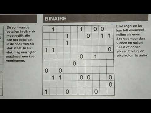 Everyone can try this puzzle, a Binary Sudoku (with a PDF file) 07-31-2019 part 1 of 3