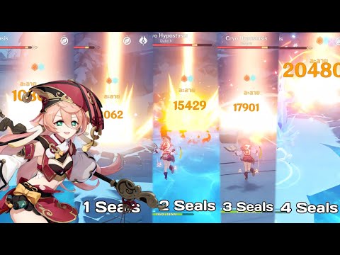 Yanfei C6 different effect and damage | Genshin impact