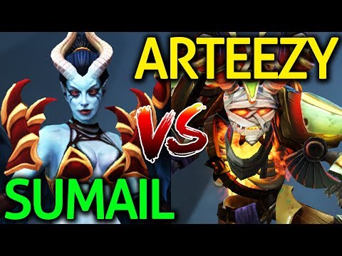 SUMAIL [Queen of Pain] vs Arteezy [Clinkz] Dota 2 - Gank Me Mah Boy