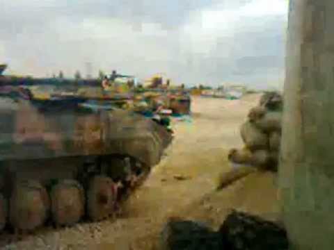 مقطع مسرب لحاجز الغيضة قبل السيطرة عليه من قبل كتائب الهدى الإسلامية في حمص