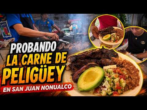 ¿A qué sabe la carne de pelibuey? 😱 Probándola en San Juan Nonualco