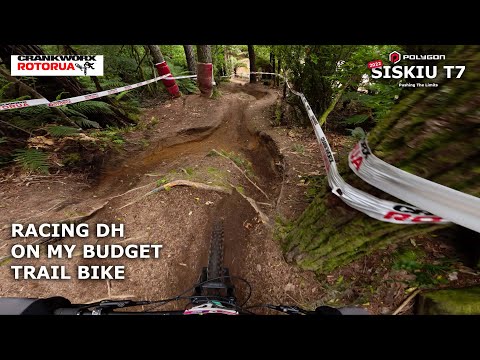 Racing My Budget Trail Bike At Crankworx Downhill Part 2 - Polygon Siskiu T7