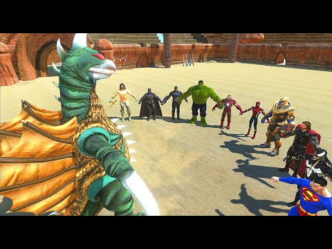 GIGAN vs The AVENGERS - Animal Revolt Battle Simulator