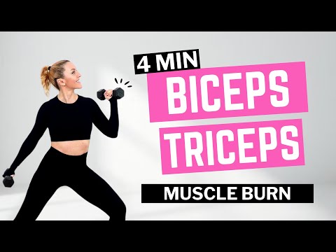 🔥4 Minute Dumbbell Burn: Blast Your Biceps & Triceps🔥4 Min TABATA WORKOUT🔥Get Slimmer/Toned Arms💪