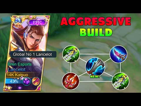 LANCELOT NEW INSANE AGGRESSIVE  & MOST PERFECT HIGH DAMAGE BUILD FOR LANCE! 🔥 SUPER INTENSE MATCH!