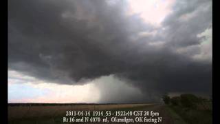 preview picture of video 'Thunderstorm near Okmulgee, OK 20110414-1915-1922cst'
