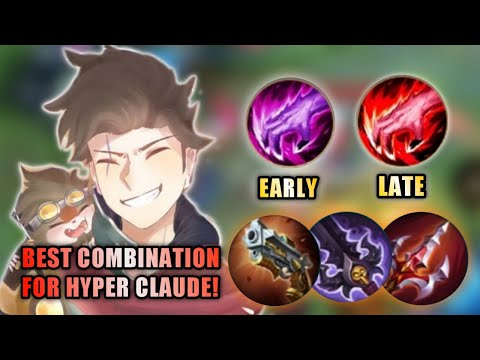 BEST BUILD CLAUDE & COMBINATION JUNGLE FOR EARLY & LATEGAME SITUATION | MLBB