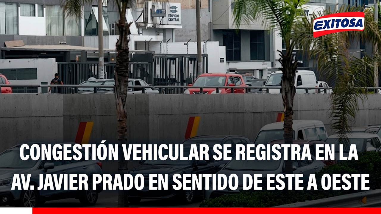🔴🔵 Congestión vehicular en la avenida Javier Prado en sentido de este a oeste en San Borja