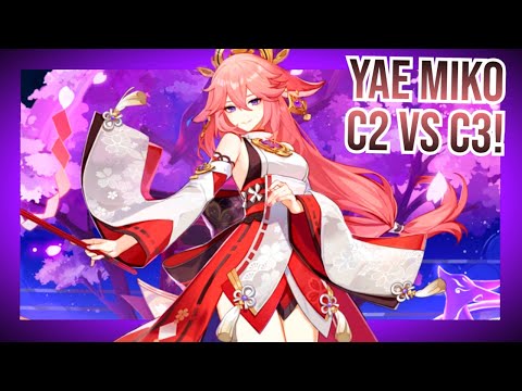 Yae Miko C2 vs C3 Turret Damage! Stella Fortuna Event! - Genshin Impact
