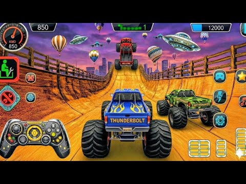 Monster Truck Mega Ramp Stunt Impossible Drive - Car Stunt Racing Game - Android Gameplay #261