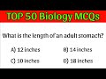 Top 50 Biology MCQ Biology Mcqs 2024 Biology Mcq Biology Mcq For All Competitive Exam