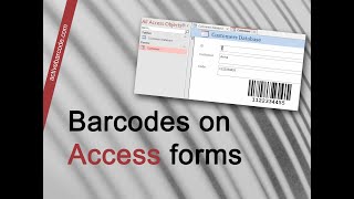 How to add barcodes to a form in Microsoft Access