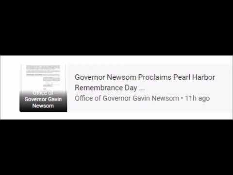 Governor Newsom Proclaims Pearl Harbor Remembrance Day ...