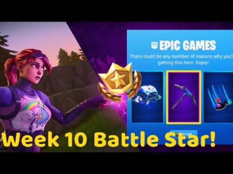 *NEW* Week 10 Challenge Secret Battle Star Location and Free PS4 Skin (Fortnite BR Tutorial)