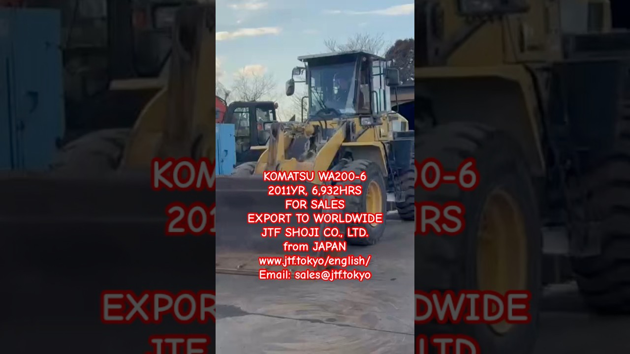 KOMATSU WA200-6 FOR SALES AND EXPORT TO WORLDWIDE. JTF SHOJI CO., LTD. JAPAN www.jtf.tokyo/english/