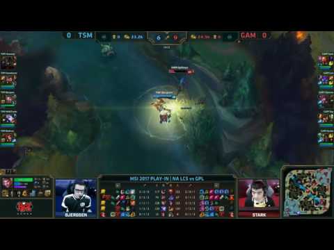 TSM vs GAM Highlights Game 1 MSI 2017 Play In Round 2 Team Solo Mid vs Gigabyte Marines