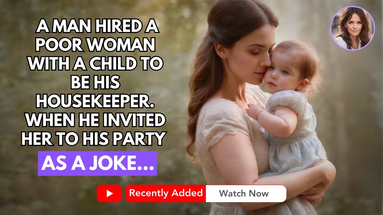 A MAN HIRED A POOR WOMAN WITH A CHILD TO BE HIS HOUSEKEEPER. WHEN HE INVITED HER TO HIS PARTY AS...