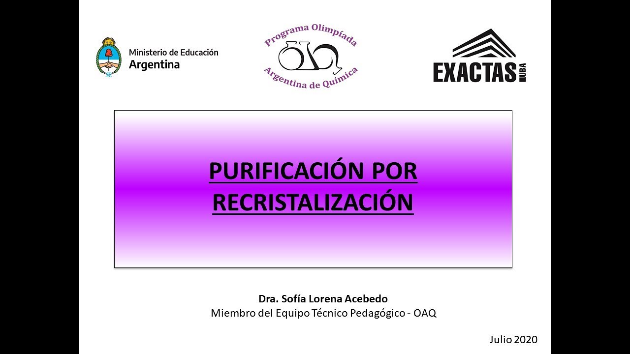 Purificación por Recristalización