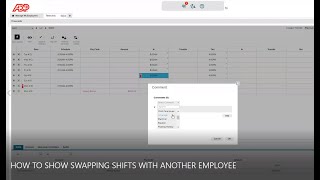 ADP: How To Show Swapping Shifts With Another Employee
