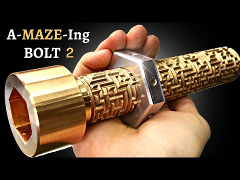 Creating an Intricate Maze Bolt Puzzle Using 3D Printing, Metal Casting, and Machining