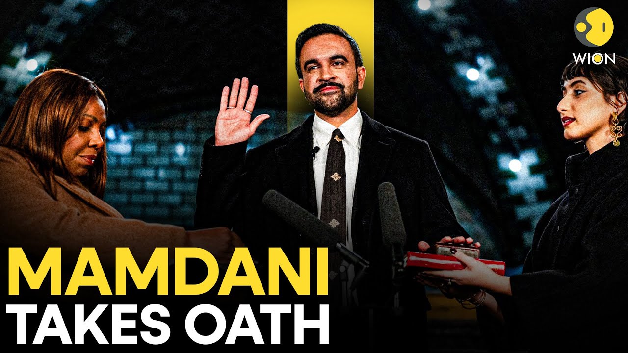 Zohran Mamdani LIVE: NYC Mayor-Elect Zohran Mamdani Sworn In at Old City Hall Subway Station | WION
