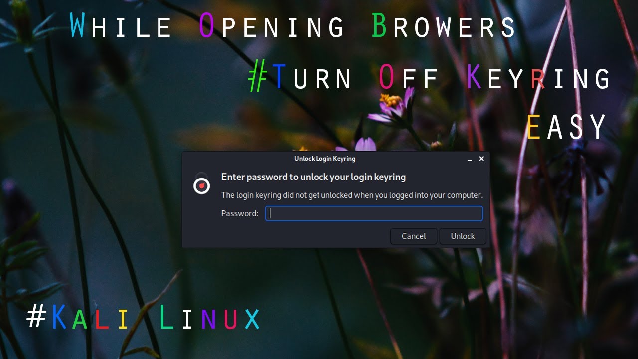 How to disable gcr keyring prompt pop up Sway Garuda Linux Forum