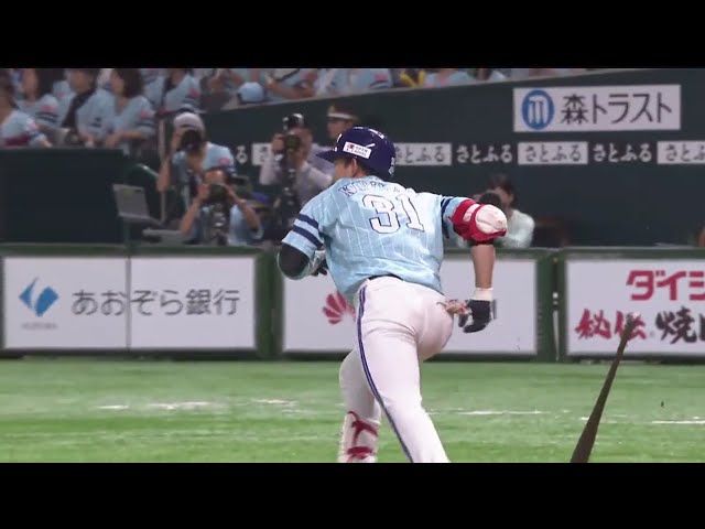 【8回裏】お祭り男が大仕事‼ ホークス・栗原 殊勲の勝ち越しタイムリー3ベース‼ 2019/7/24 H-M