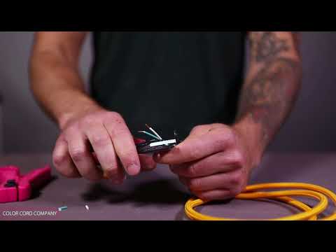 Part of a video titled How To Cut and Strip Cloth Covered Wire - YouTube