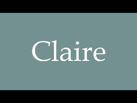 How to pronounce ''Claire'' in French