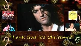Queen - Thank God it&#39;s Christmas   |  with Lyrics