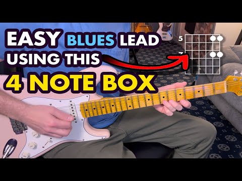 The easiest blues lead guitar lesson - A simple 4 note box to play an entire solo - Guitar Lesson