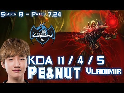 LZ Peanut VLADIMIR vs KATARINA Mid - Patch 7.24 KR Ranked