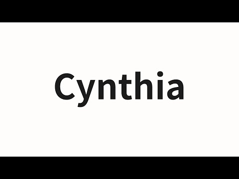 How to pronounce Cynthia | Cynthia (Cynthia in Chinese)