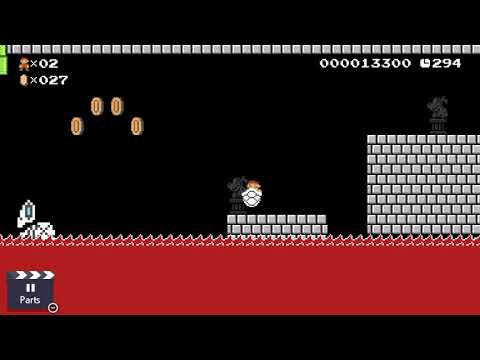 Super Mario Maker 2 - Level 13: Dry Bones Shell Boating - Story Mode - Walkthrough Part 13