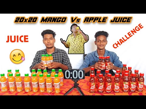 20 x 20 APPLE JUICE AND MANGO JUICE CHALLENGE | TAMIL DRINKING CHALLENGE | TN FOODIE BOYS
