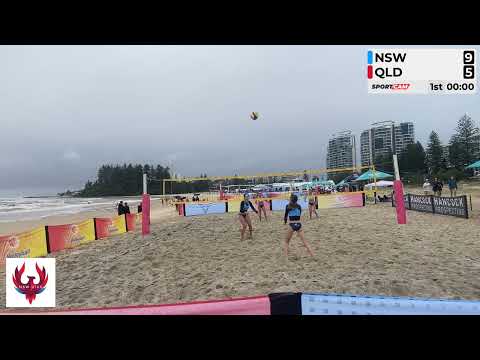 Aus Youth Beach Volleyball Champs 2022 U16 Girls NSW vs Qld - 3rd Set - Smith/Ramos v Zarb/Dobson