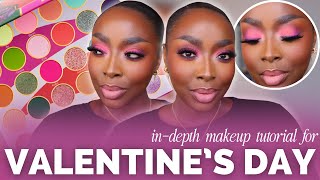 Pink Eye Makeup for Valentine's Day Date Night, Galentine's Day | Step by Step Full Tutorial