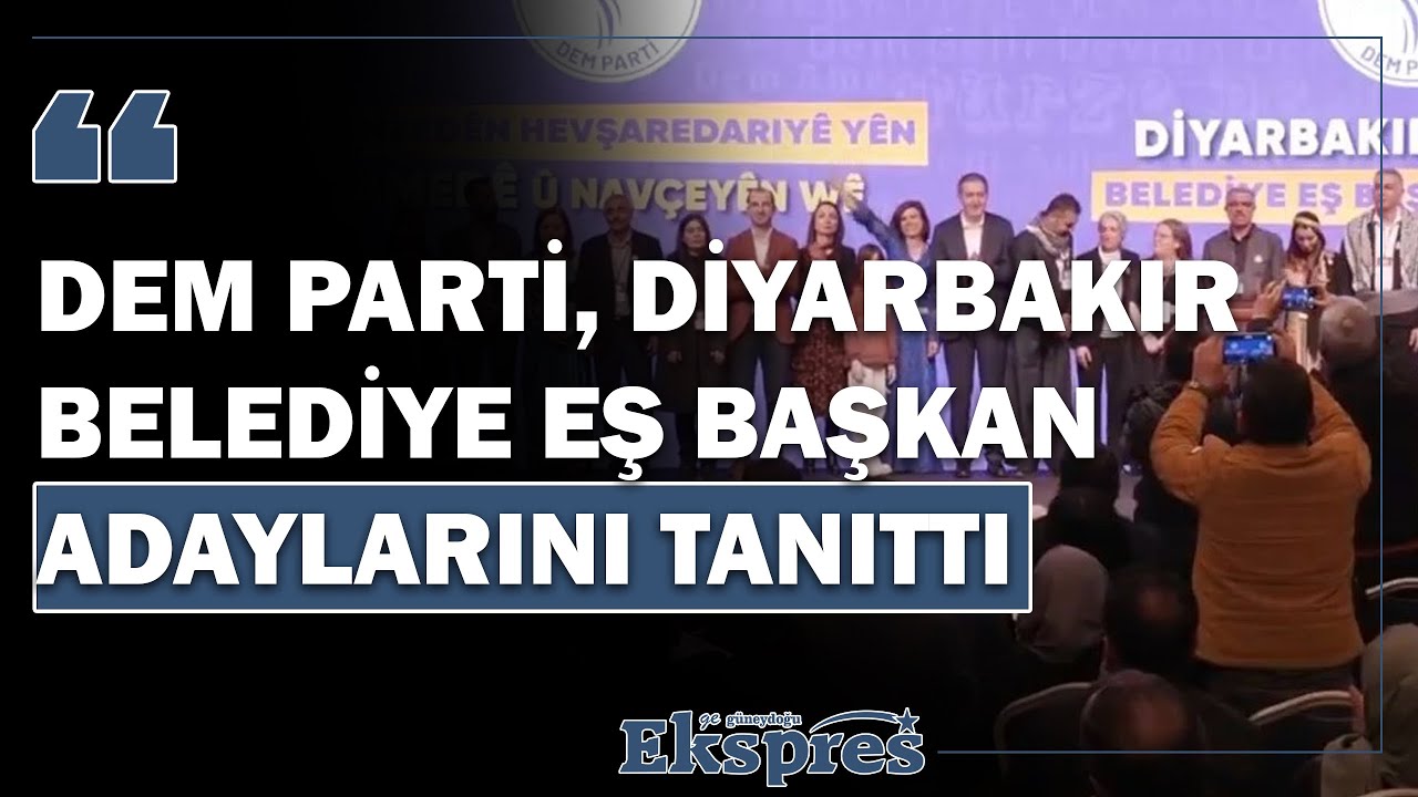 DEM Parti, Diyarbakır belediye eş başkan adaylarını tanıttı