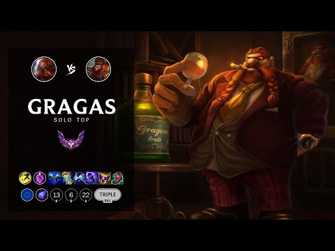 Gragas Top vs Wukong - EUW Master Patch 12.8